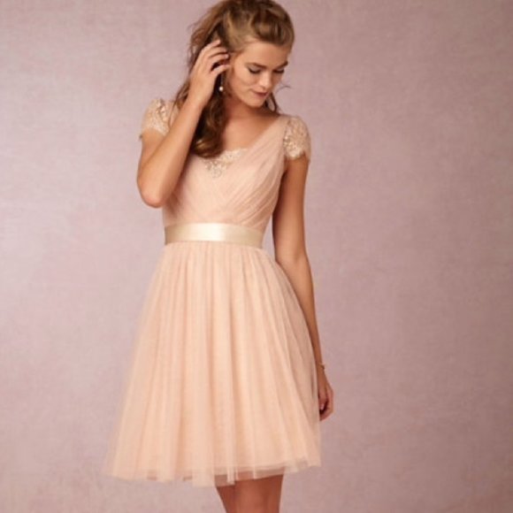 BHLDN Jenny Yoo Blush and Gold Bridesmaid Dress - Picture 2 of 8